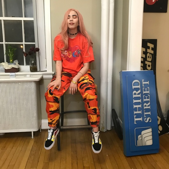 Supreme Fuck Love Bright Orange Tee - Picture 2 of 5